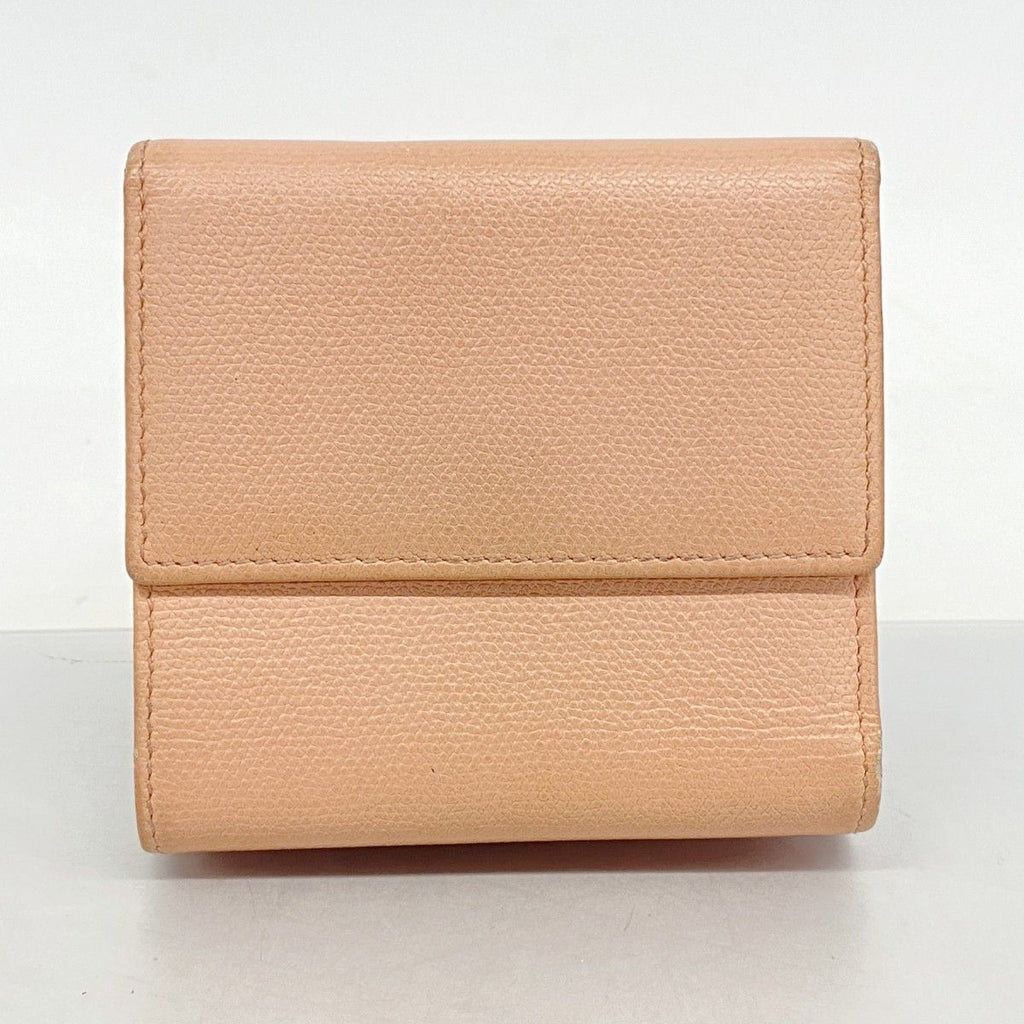 Chanel Trifold Wallet Coco Button Leather Pink Gold — view 8