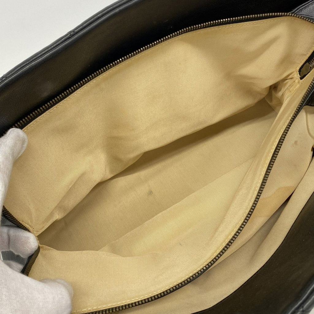 Chanel Chain Tote Quilted Lambskin Black Gold — view 4