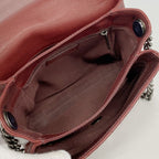 Chanel Shoulder Bag Mini Quilted Caviar Leather Bordeaux Silver — view 4