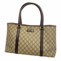 Gucci Tote GG Supreme Brown Silver
