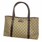 Gucci Tote GG Supreme Brown Silver