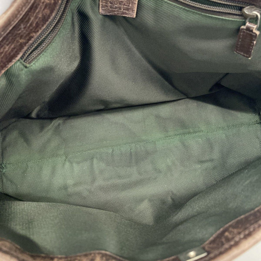 Gucci Tote GG Supreme Brown Silver — view 4