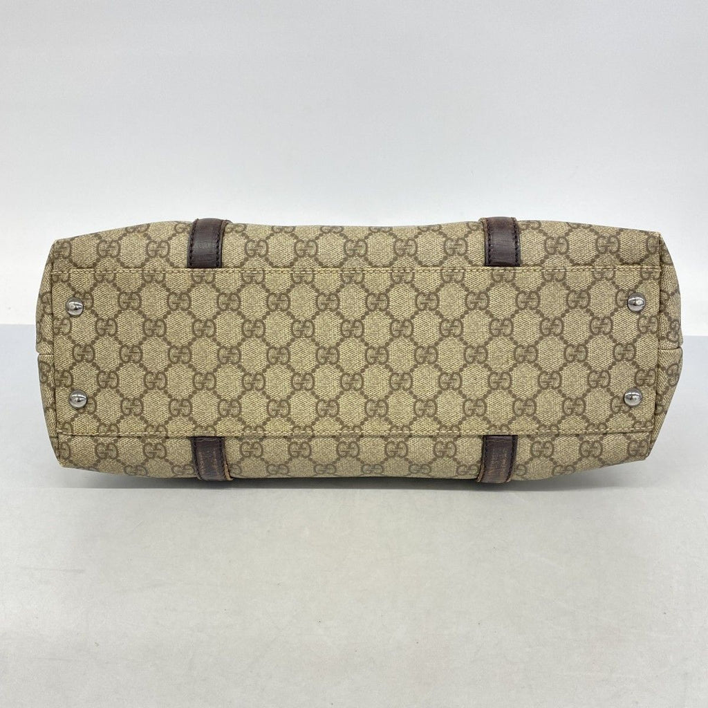 Gucci Tote GG Supreme Brown Silver — view 3