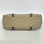 Gucci Tote GG Supreme Brown Silver — view 3