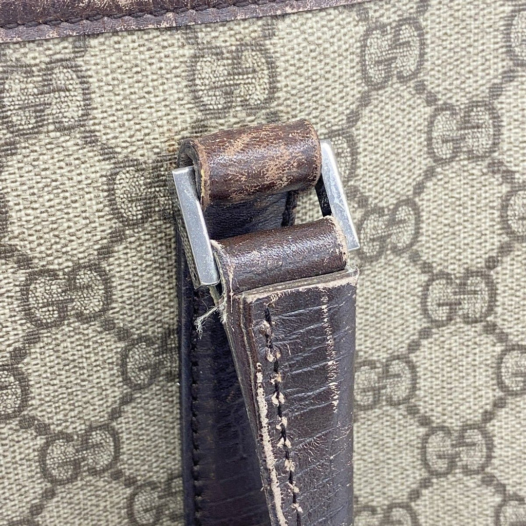 Gucci Tote GG Supreme Brown Silver — view 8
