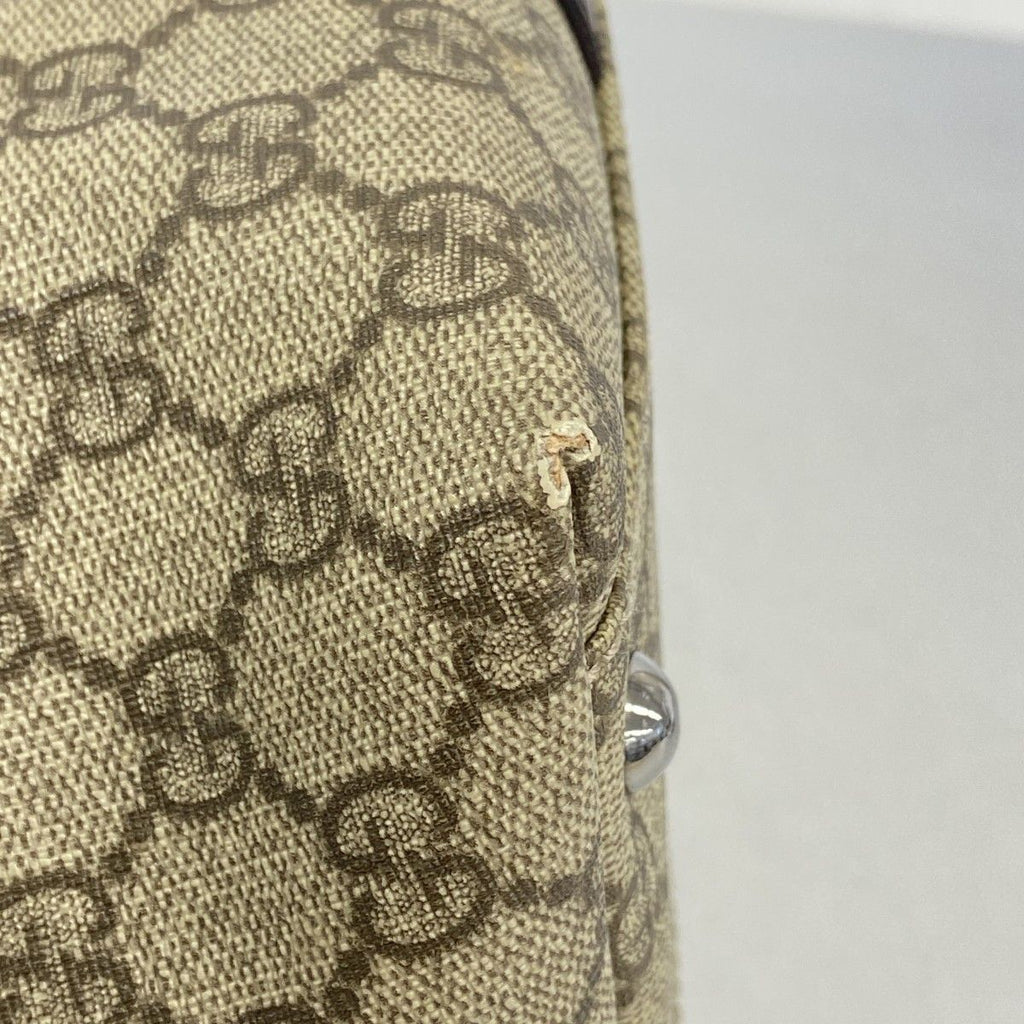 Gucci Tote GG Supreme Brown Silver — view 6