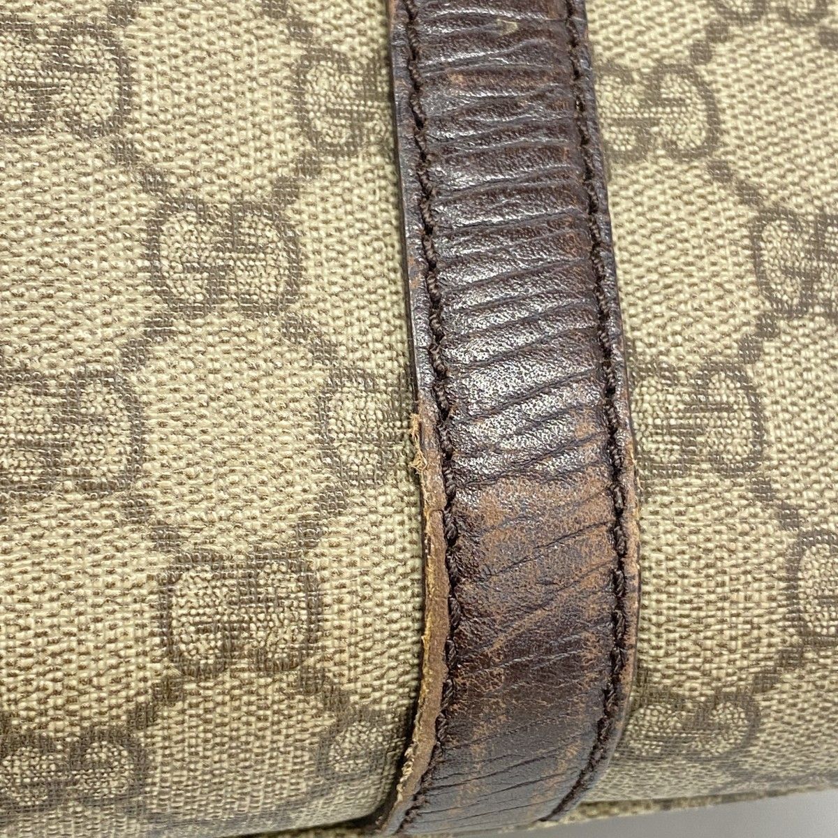 Gucci Tote GG Supreme Brown Silver — view 7