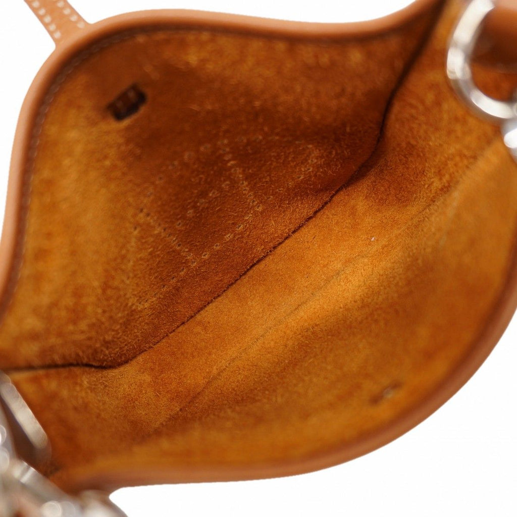 Hermes Shoulder Bag Evelyne TPM Taurillon Clemence Gold Silver — view 4