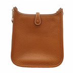 Hermes Shoulder Bag Evelyne TPM Taurillon Clemence Gold Silver — view 8