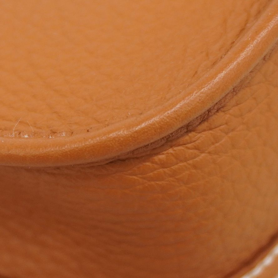 Hermes Shoulder Bag Evelyne TPM Taurillon Clemence Gold — view 6