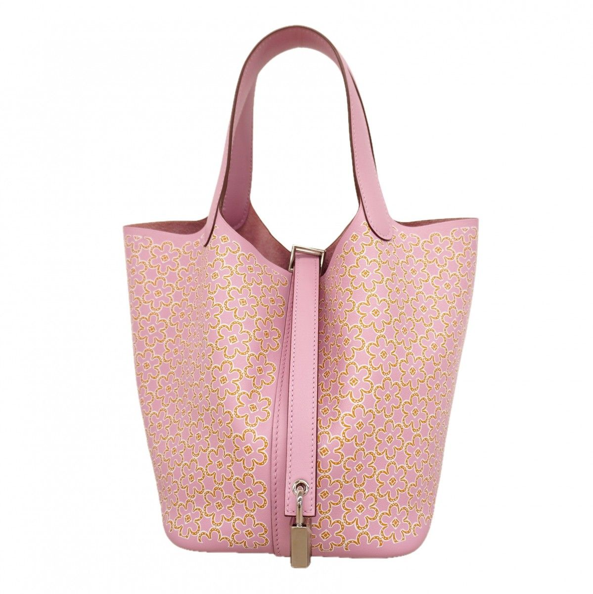 Hermes Handbag Picotin Lock PM Lucky Digi Mauve Sylvestre Silver