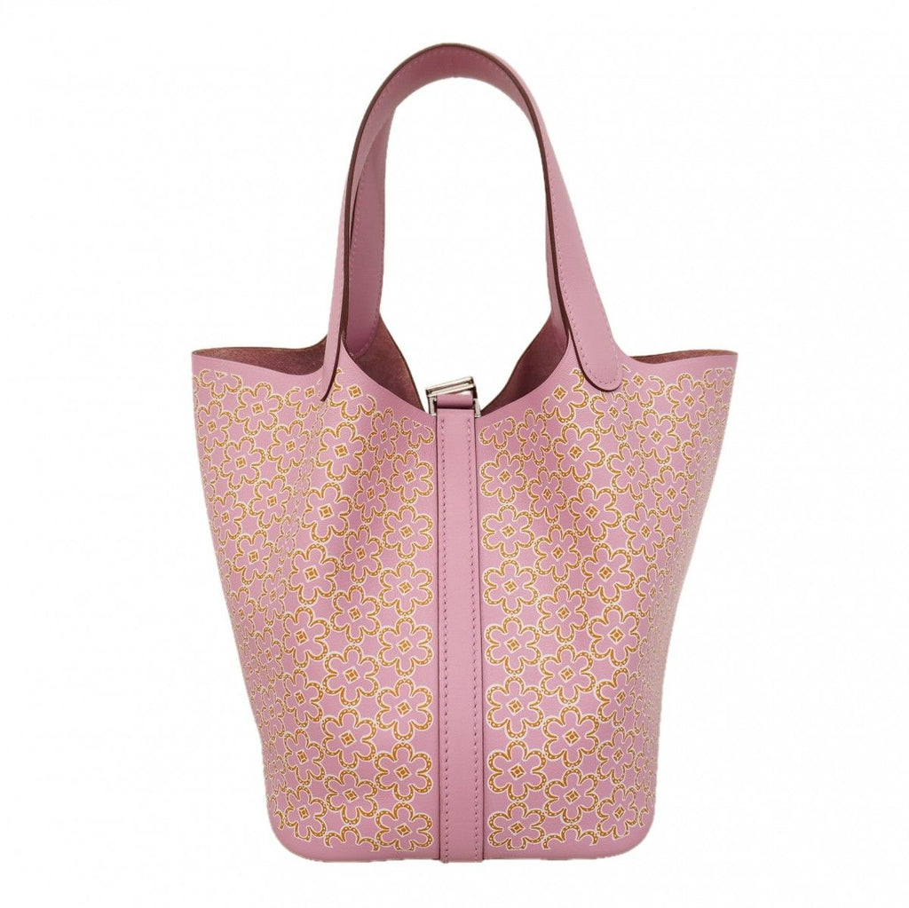 Hermes Handbag Picotin Lock PM Lucky Digi Mauve Sylvestre Silver — view 8