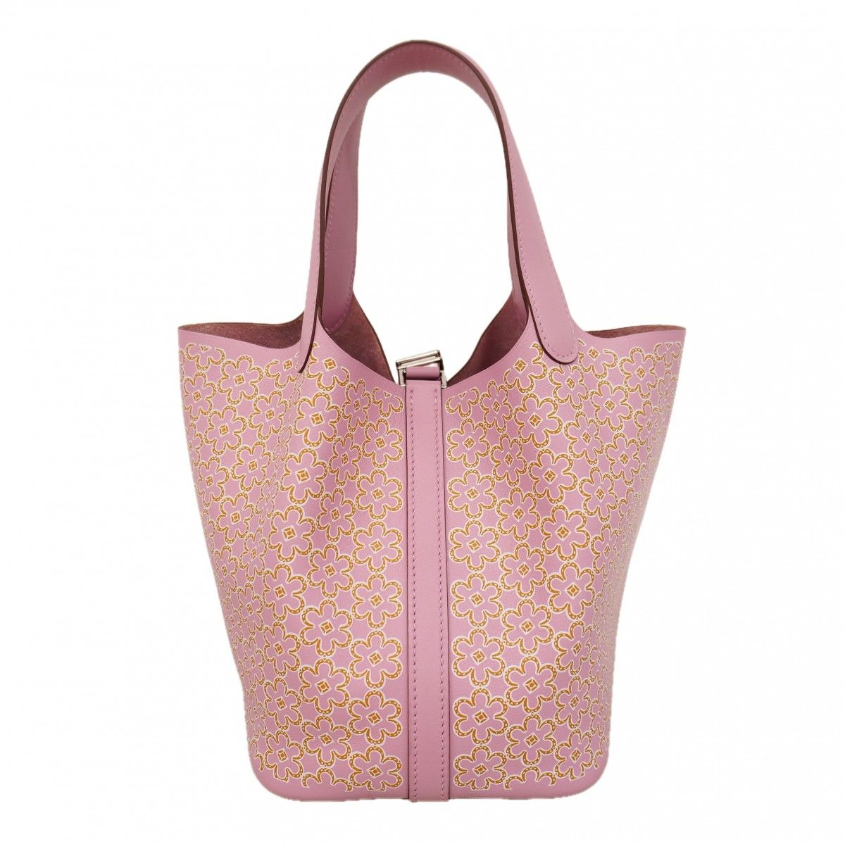 Hermes Handbag Picotin Lock PM Lucky Digi Mauve Sylvestre Silver — view 8