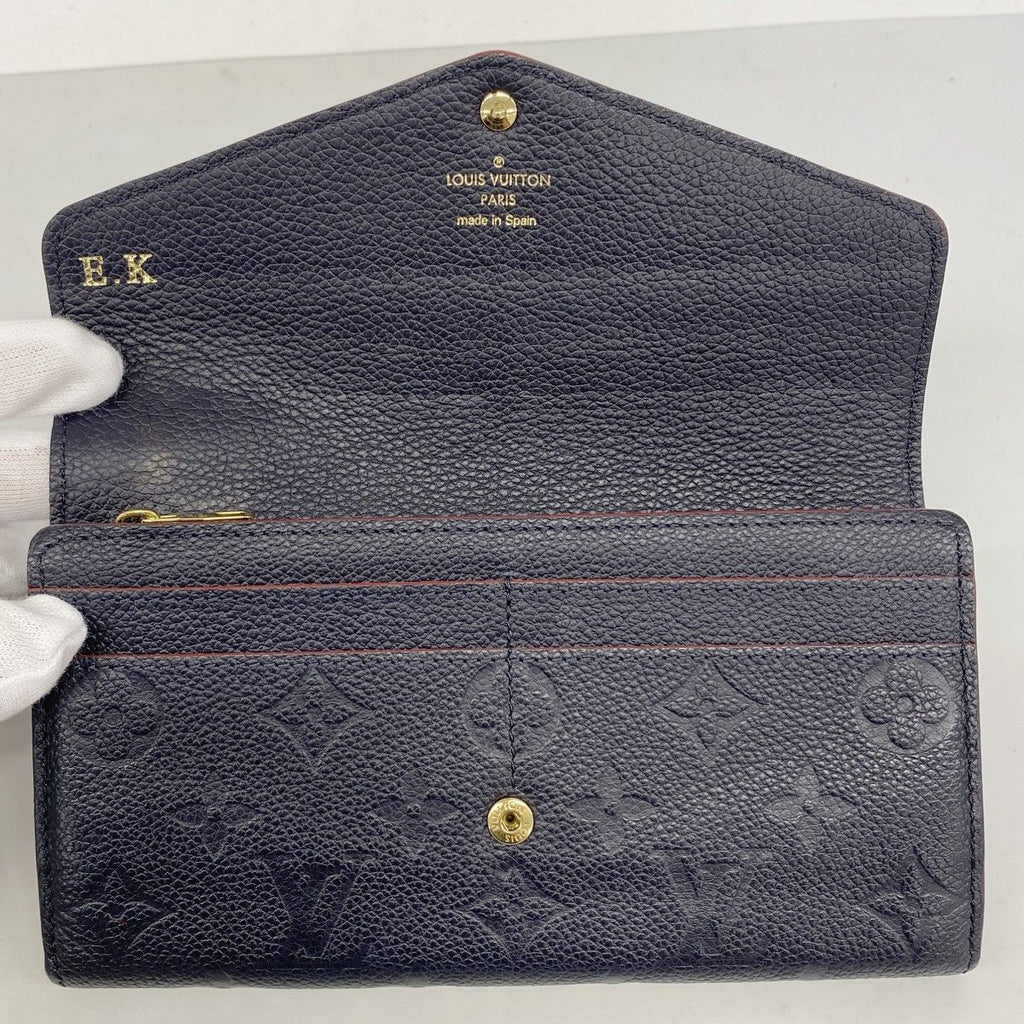 Louis Vuitton Wallet Monogram Empreinte Portefeuille Sarah Marine — view 9