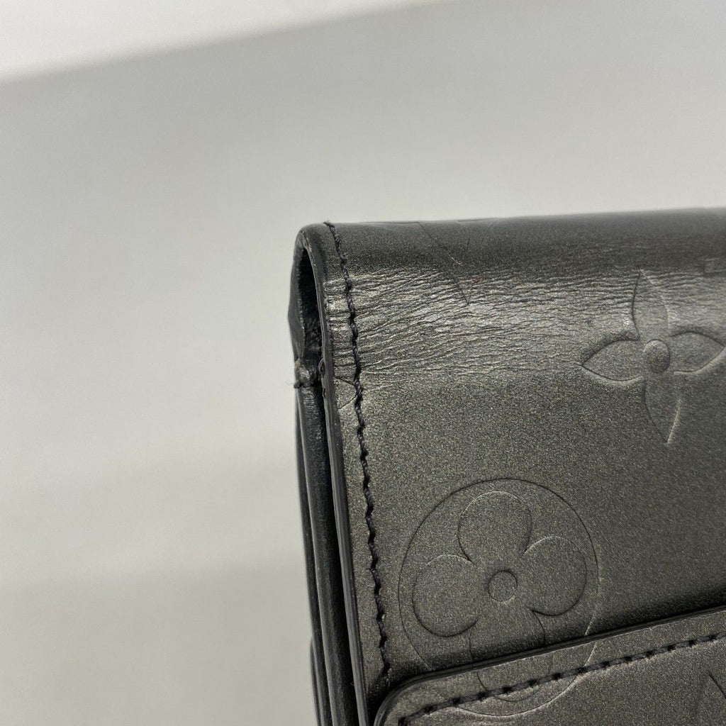 Louis Vuitton Trifold Wallet Monogram Matt Porte-Monnaie Billets Carte Cles Noir — view 6