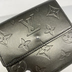 Louis Vuitton Trifold Wallet Monogram Matt Porte-Monnaie Billets Carte Cles Noir — view 7