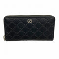 Gucci Wallet Guccissima Leather Black Silver