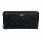 Gucci Wallet Guccissima Leather Black Silver