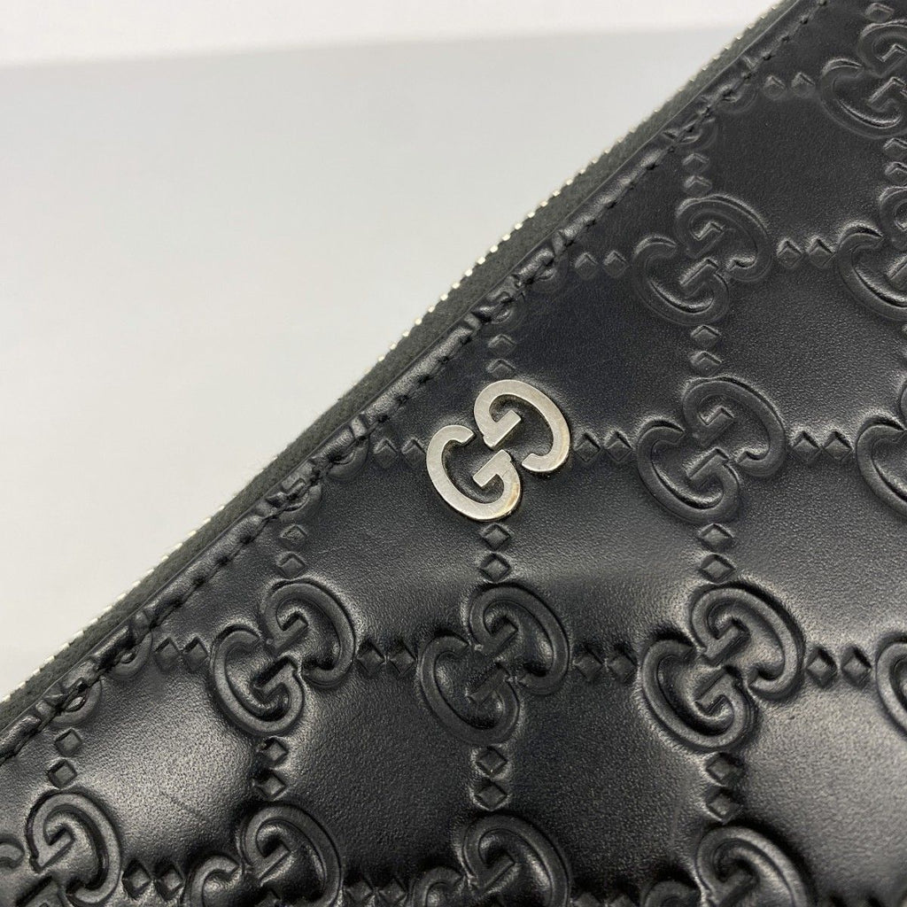 Gucci Wallet Guccissima Leather Black Silver — view 8