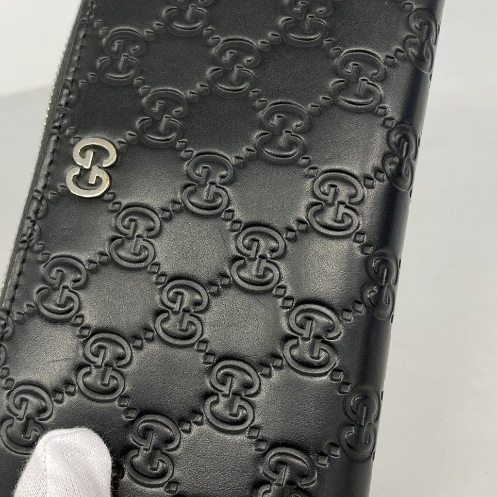 Gucci Wallet Guccissima Leather Black Silver — view 9