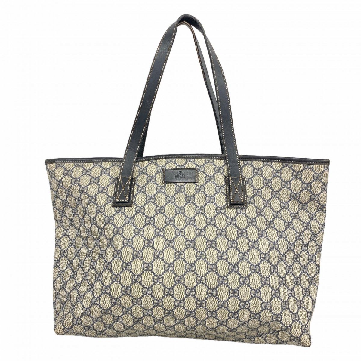 Gucci Tote GG Supreme Navy Silver