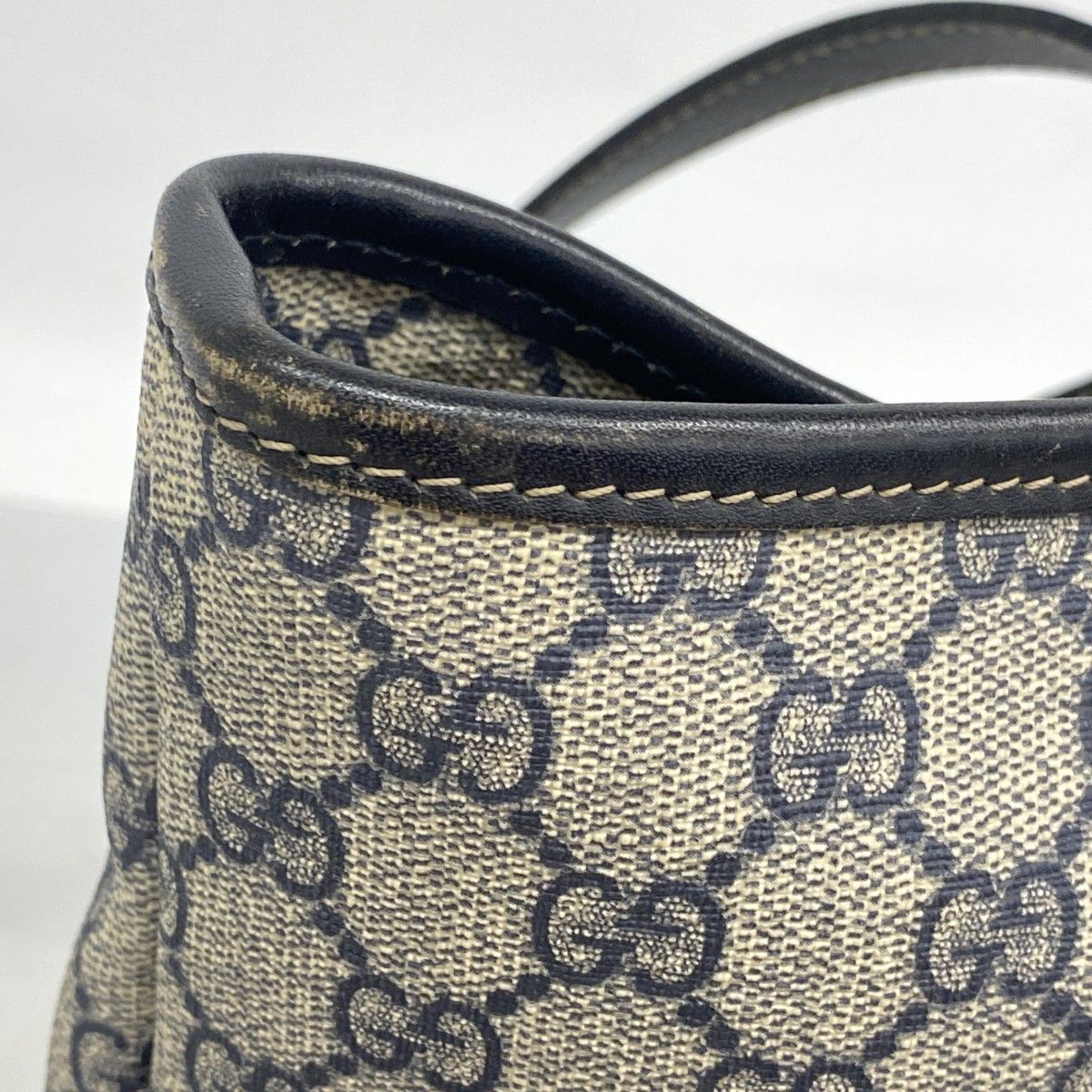 Gucci Tote GG Supreme Navy Silver — view 7