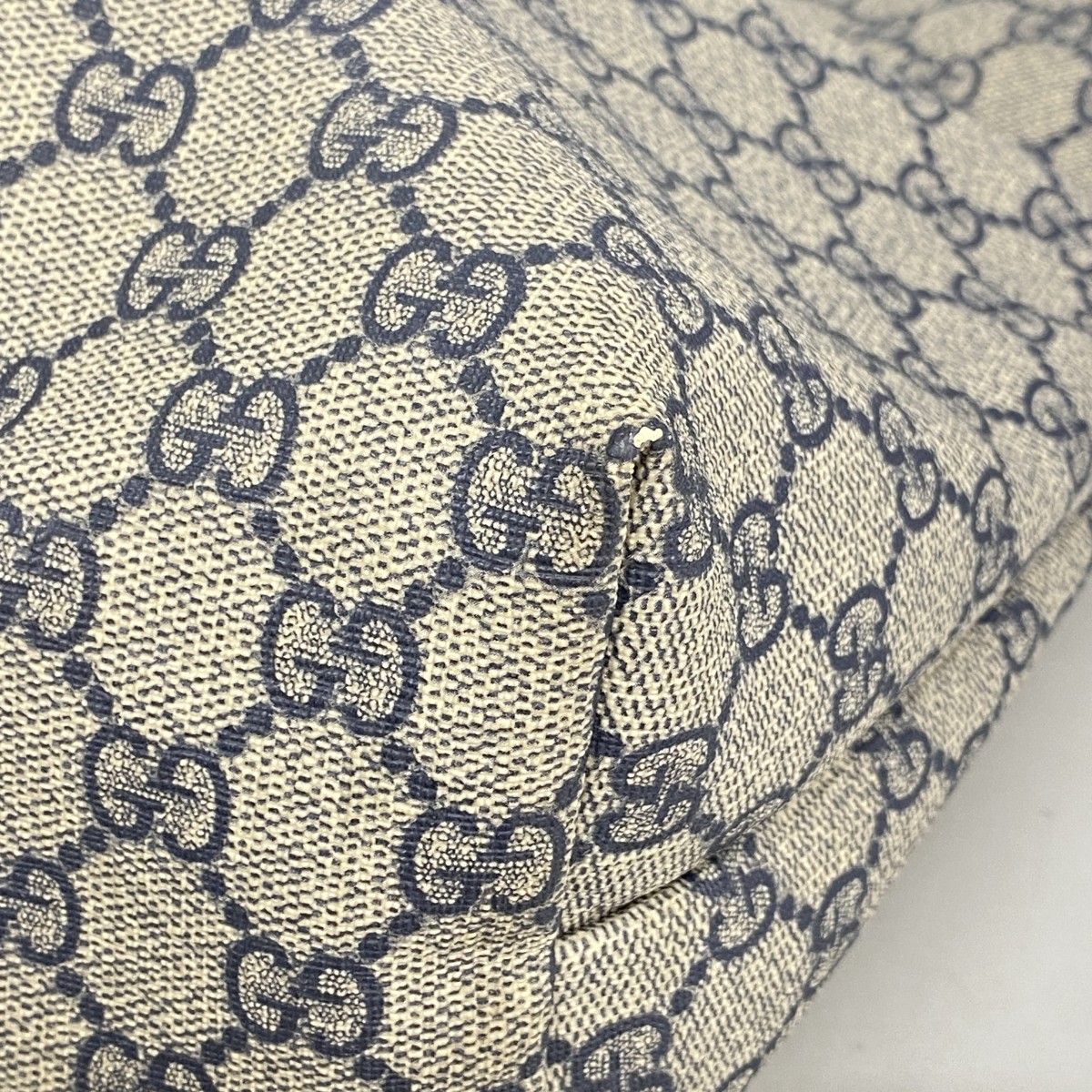 Gucci Tote GG Supreme Navy Silver — view 6