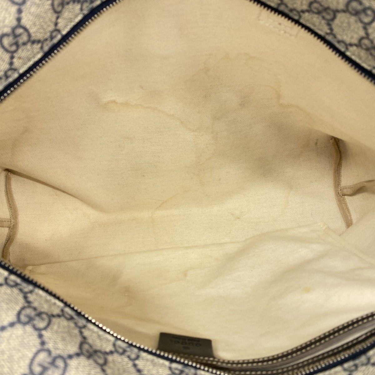 Gucci Tote GG Supreme Navy Silver — view 4
