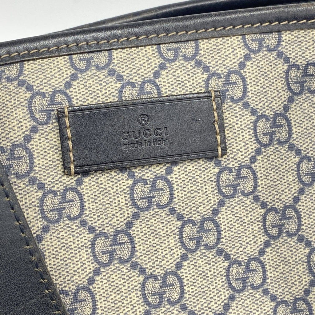 Gucci Tote GG Supreme Navy Silver — view 9