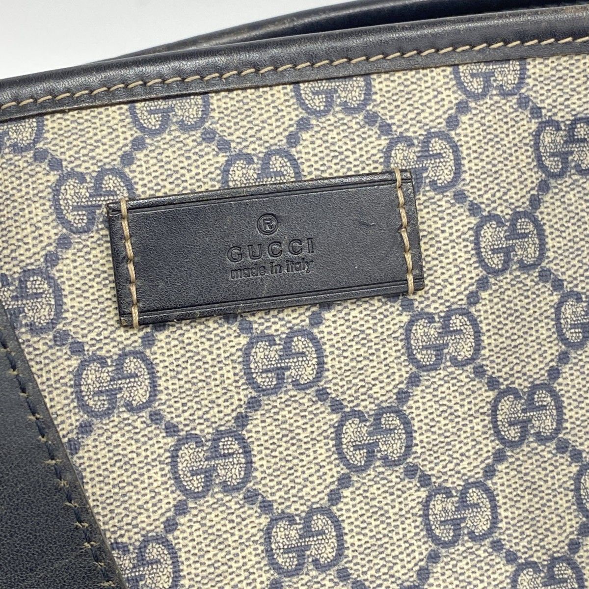 Gucci Tote GG Supreme Navy Silver — view 9