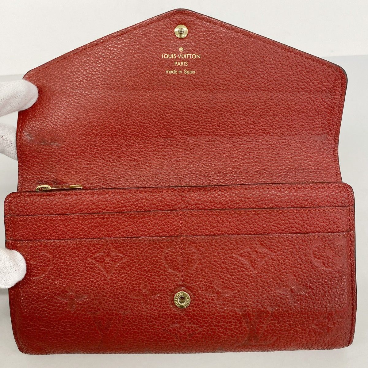 Louis Vuitton Wallet Monogram Empreinte Portefeuille Sarah Cerise — view 9
