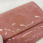 Dior Trifold Wallet Cannage Enamel Pink Gold — view 9