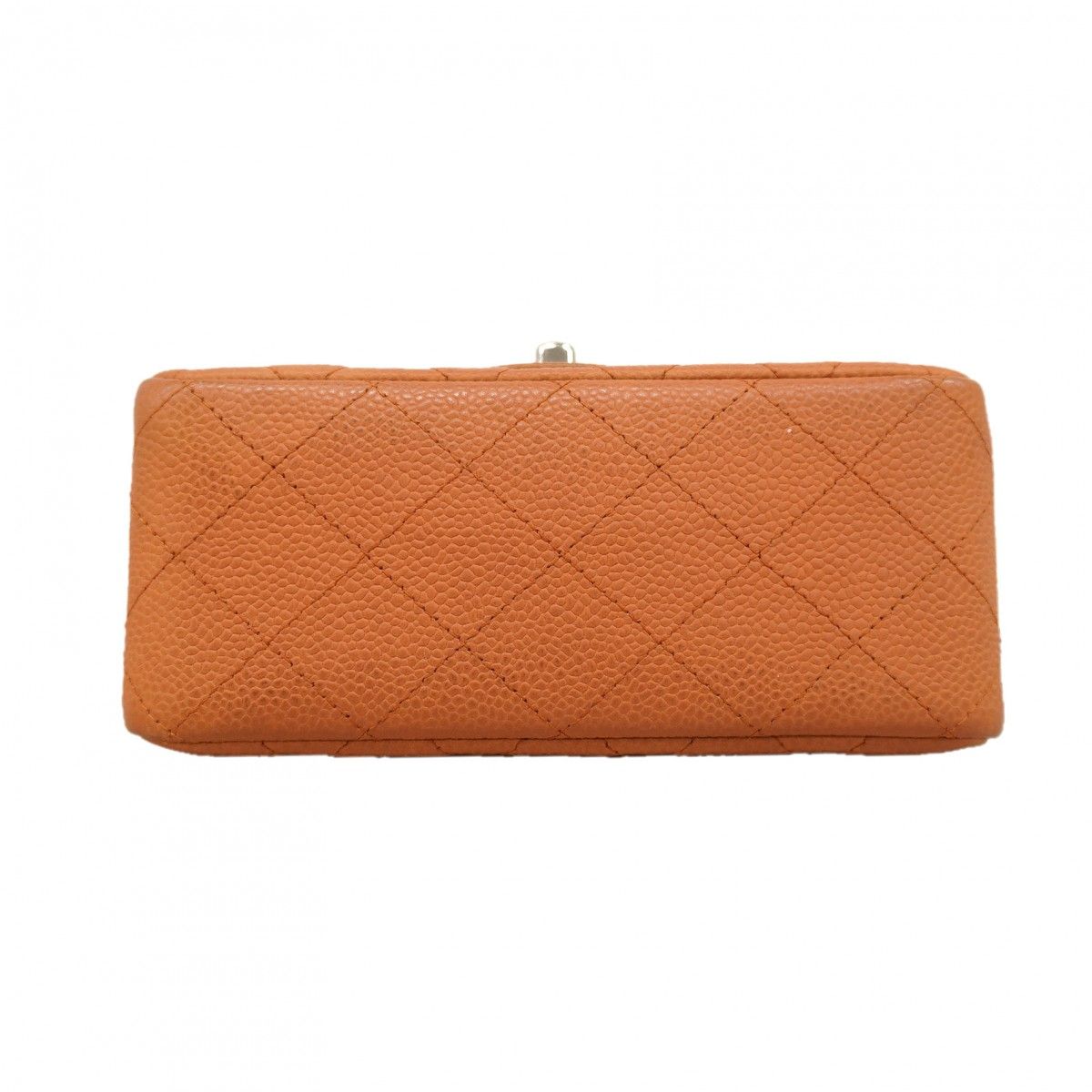 Chanel Shoulder Bag Mini Quilted Caviar Leather Brown Silver — view 3