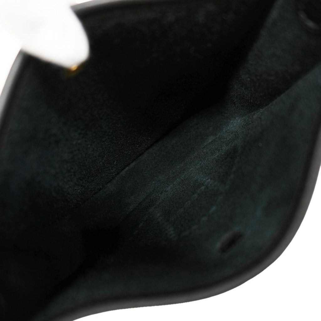 Hermes Shoulder Bag Evelyne TPM Taurillon Clemence Black Gold — view 4
