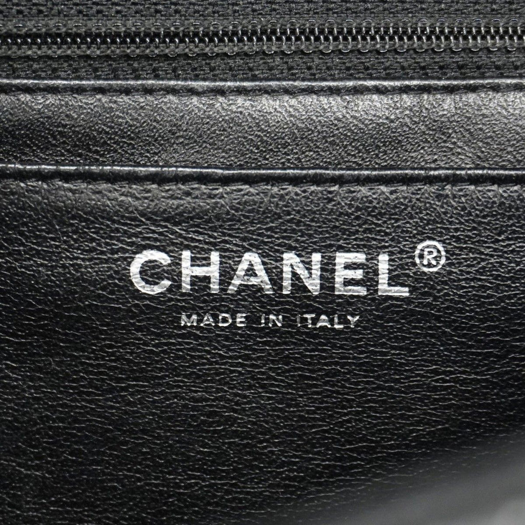 Chanel Shoulder Bag Deca Quilted Caviar Leather Black Silver — view 5