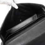 Chanel Shoulder Bag Deca Quilted Caviar Leather Black Silver — view 4