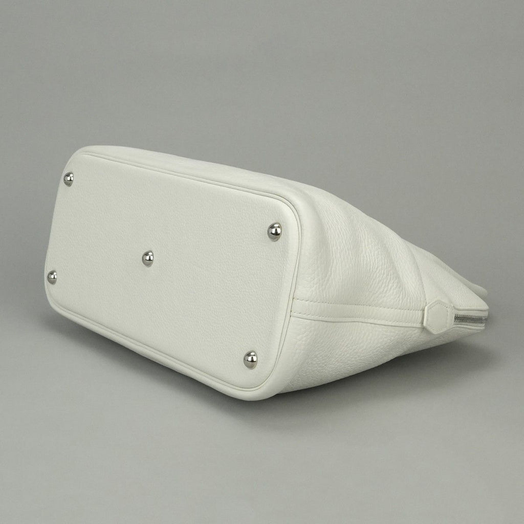 Hermes Bolide 35 Tote Shoulder Bag Fjord White Silver — view 5