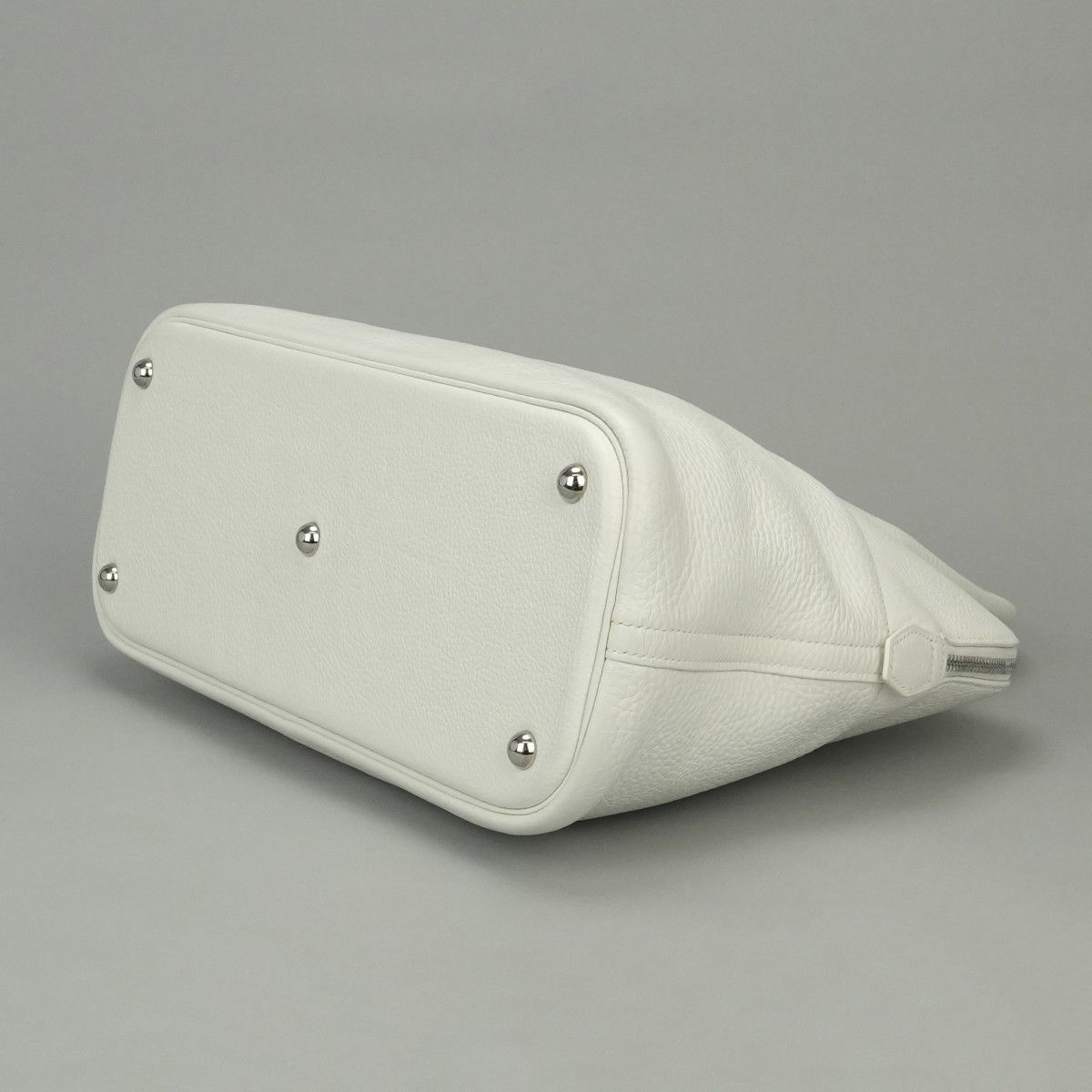 Hermes Bolide 35 Tote Shoulder Bag Fjord White Silver — view 5