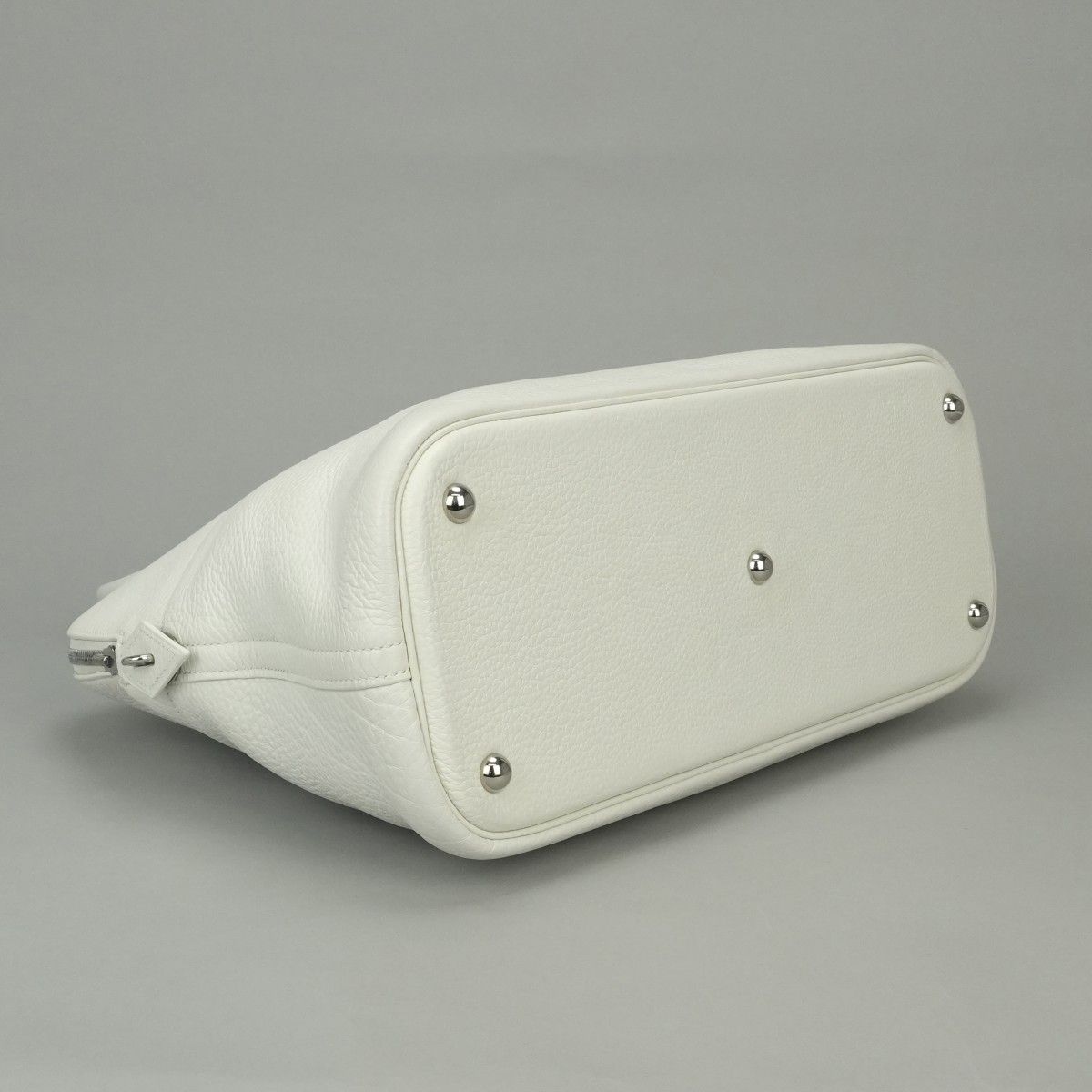 Hermes Bolide 35 Tote Shoulder Bag Fjord White Silver — view 6