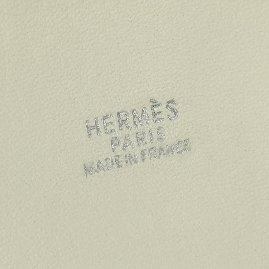 Hermes Bolide 35 Tote Shoulder Bag Fjord White Silver — view 7