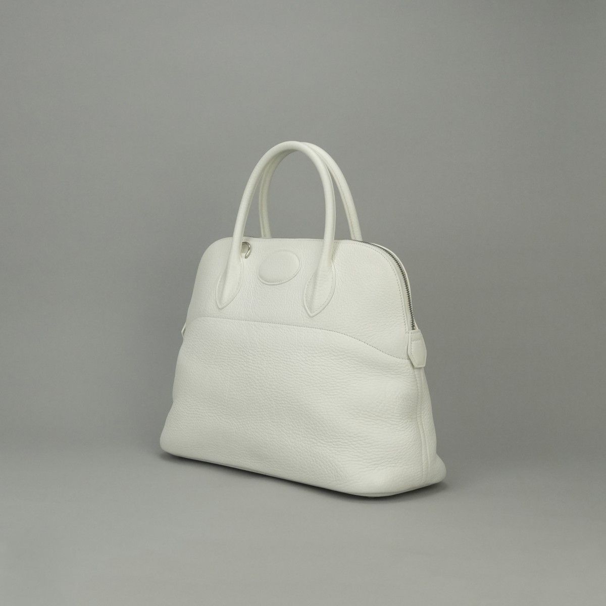 Hermes Bolide 35 Tote Shoulder Bag Fjord White Silver — view 2