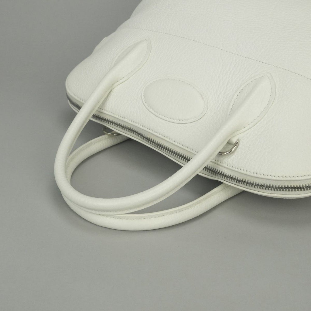Hermes Bolide 35 Tote Shoulder Bag Fjord White Silver — view 4