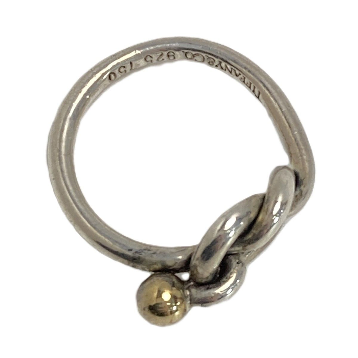 Tiffany & Co Love Knot Ring 18k Yellow Gold Silver — view 4
