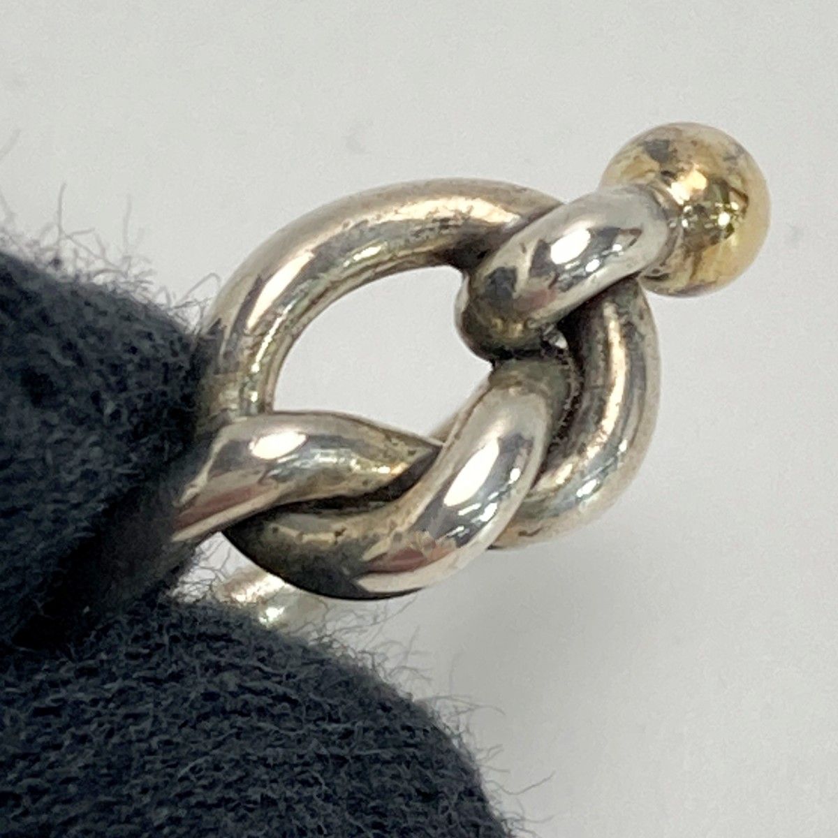 Tiffany & Co Love Knot Ring 18k Yellow Gold Silver — view 5