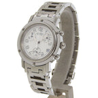 Hermes Clipper Stainless Steel Quartz Chronograph Watch with White Dial — view 2