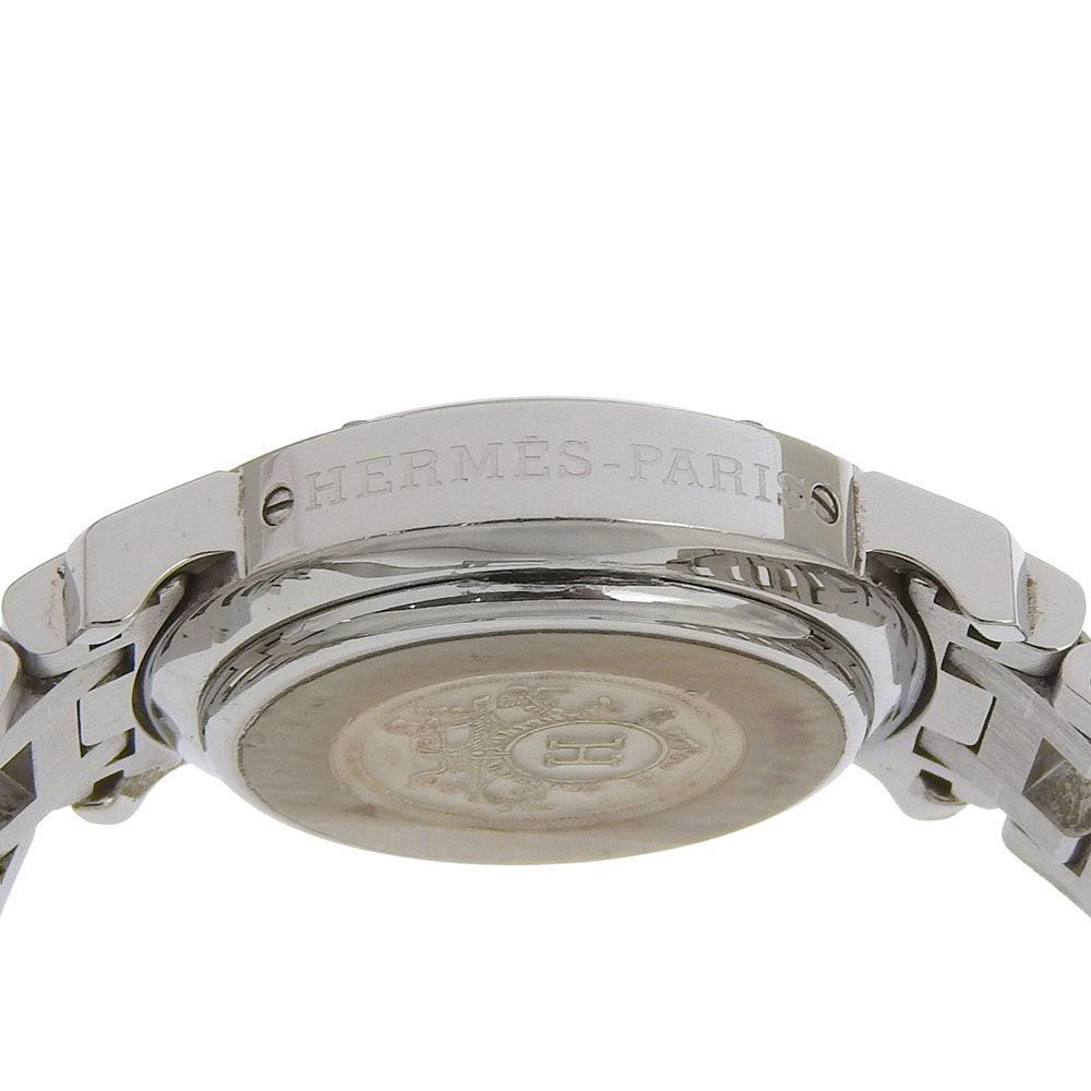 Hermes Clipper Stainless Steel Quartz Chronograph Watch with White Dial — view 5