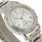 Hermes Clipper Stainless Steel Quartz Chronograph Watch with White Dial — view 3