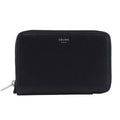 Celine Midi Amzip Around Calf Leather Black Bifold Wallet