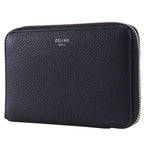 Celine Midi Amzip Around Calf Leather Black Bifold Wallet — view 2