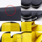 Celine Midi Amzip Around Calf Leather Black Bifold Wallet — view 9
